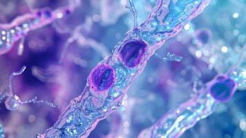 A microscopic view of the sarcoendoplasmic calcium ATPase SERCA pump responsible for maintaining calcium ion gradients in the cell photo