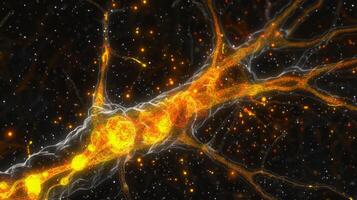 A closeup of a single synapse a key player in the complex web of neuronal activity photo