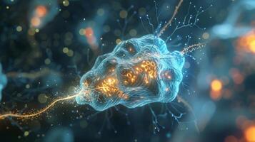 The intricate machinery of the synapse where electric pulses become chemical signals photo
