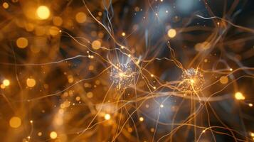 The intricate network of synapses between neurons a world of connection and communication photo