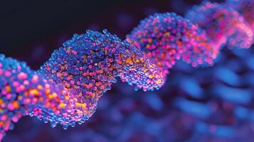 The repeating pattern of nucleosomes along a strand of DNA creating a consistent level of compaction and protection for the genetic material photo