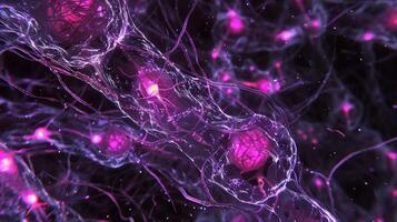 Dense network of interconnected cells exchanging paracrine signals to regulate their activities photo
