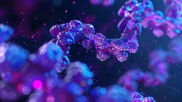 A detailed image of a DNA polymerase molecule essential for the successful amplification of DNA sequences during PCR photo