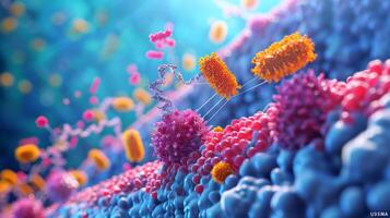 A of ries in a prokaryotic cell synthesizing proteins at a rapid pace with the help of rRNA molecules photo