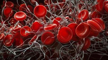 Platelet aggregation captured in realtime showing the formation of a clot photo