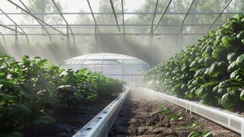 With minimal environmental impact and maximum efficiency autonomous greenhouse technology is revolutionizing modern farming practices photo