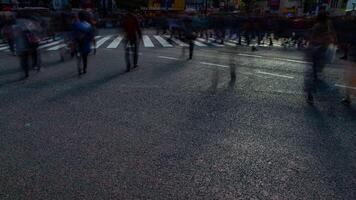 A timelapse of people at the crossing in Shibuya Tokyo daytime slow shutter zoom video