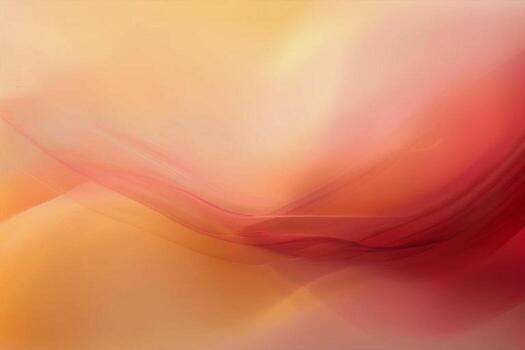 Orange red abstract background with curved lines, waves. Smooth color transition, gradient. photo