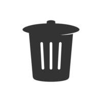 Recycle bin or trash can icon isolated illustration. vector