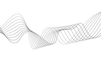 Modern wave line background. Abstract flowing line patterns. Black lines on white background. Wavy stripes on white isolated background. vector