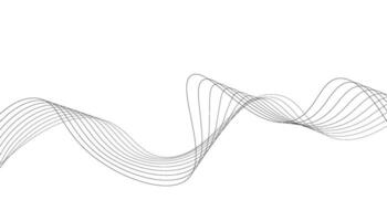 Modern wave line background. Abstract flowing line patterns. Black lines on white background. Wavy stripes on white isolated background. vector