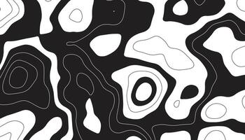 black and white seamless pattern. papercut background. abstract realistic paper cut decoration textured with wavy layers. topography map concept. vector
