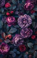 Purple And Pink Flowers In A Floral Arrangement photo