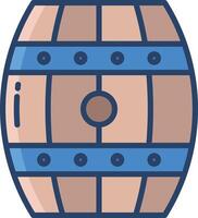 barrel linear color illustration vector