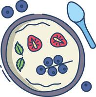Pavlova linear color illustration vector