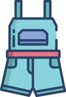 Overall linear color illustration vector