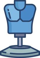 Mannequin linear color illustration vector