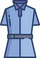Blouse linear color illustration vector