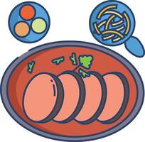 Sauerbraten linear color illustration vector
