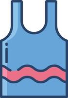 tank top linear color illustration vector