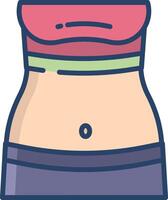 Slim linear color illustration vector