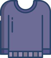 Sweater linear color illustration vector