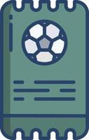 Ticket linear color illustration vector