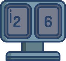 Scoreboard linear color illustration vector