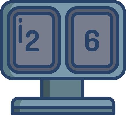 Scoreboard linear color illustration