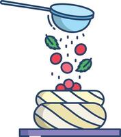 Pavlova linear color illustration vector
