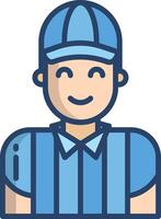 Referee linear color illustration vector