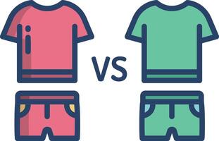 football match uniform linear color illustration vector
