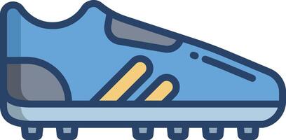 stud shoe linear color illustration vector