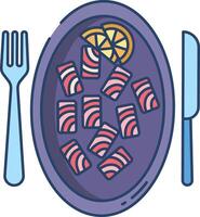 Sarma recipes linear color illustration vector