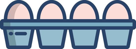 egg package linear color illustration vector