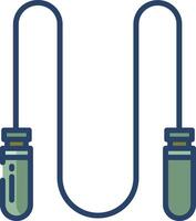 Rope linear color illustration vector