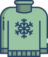 Sweater linear color illustration vector