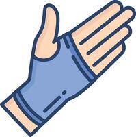 gym glove linear color illustration vector