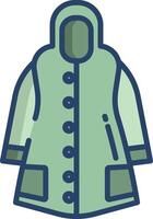 Raincoat linear color illustration vector