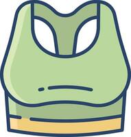 Bra linear color illustration vector