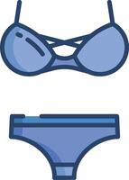 Bikini linear color illustration vector