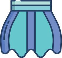Skirt linear color illustration vector