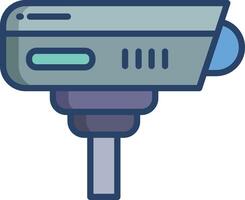 cctv linear color illustration vector
