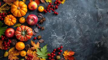 Dried Orange Slices, Pine Branches, and Spices on a Dark Background for Christmas photo