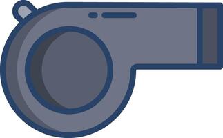 Whistle linear color illustration vector