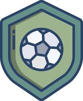 Shield. linear color illustration vector