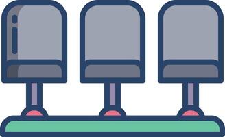 seat linear color illustration vector