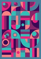 Lens Vintage Geometric Color Block Background Design. Suitable for Background, wallpaper, wall decoration, backdrop, ornament, cover, templates, flyers, poster, mockup product, etc vector