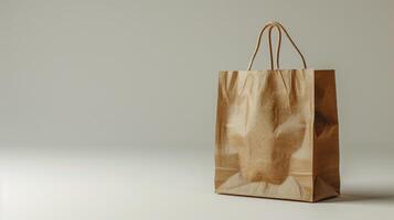 Brown Paper Bag on Table photo