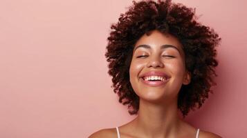 Woman Meditating With Eyes Closed photo